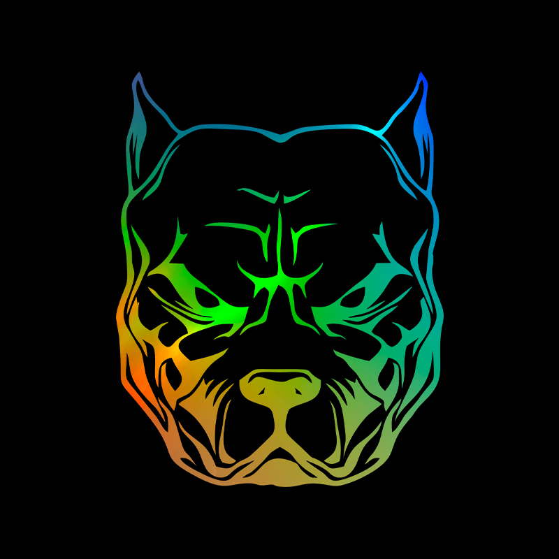 Motorcycle Gear Dogs - Motorcycle Sticker dog pattern pit bull
