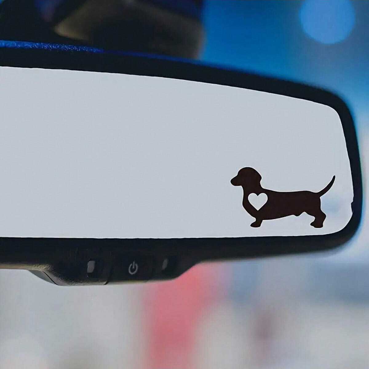 Motorcycle Gear Dogs - 1 Pack Shape Dachshund Car Stickers,