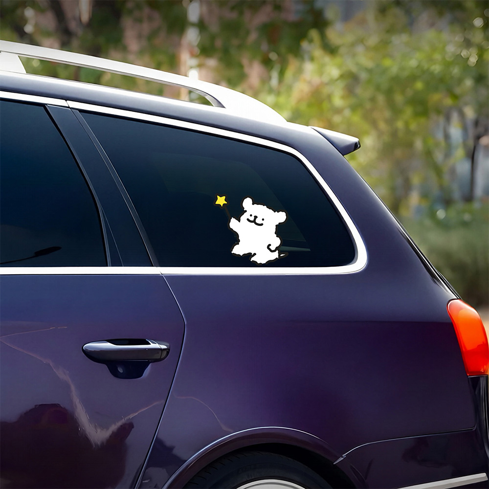 Motorcycle Gear Dogs - Cute Maltese Dog Anime Waterproof Vinyl
