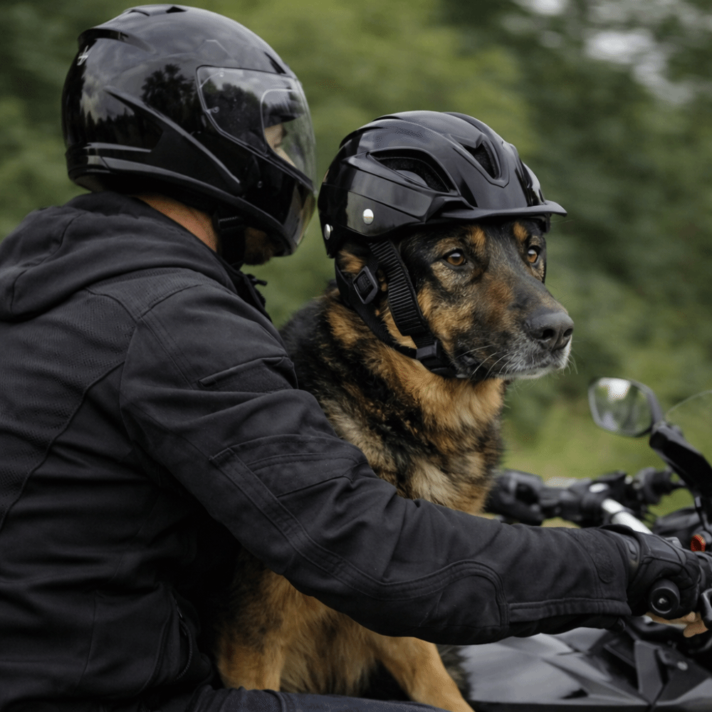 Motorcycle Gear Dogs - Pet Headgear Adjustable Dog Helmet Solid