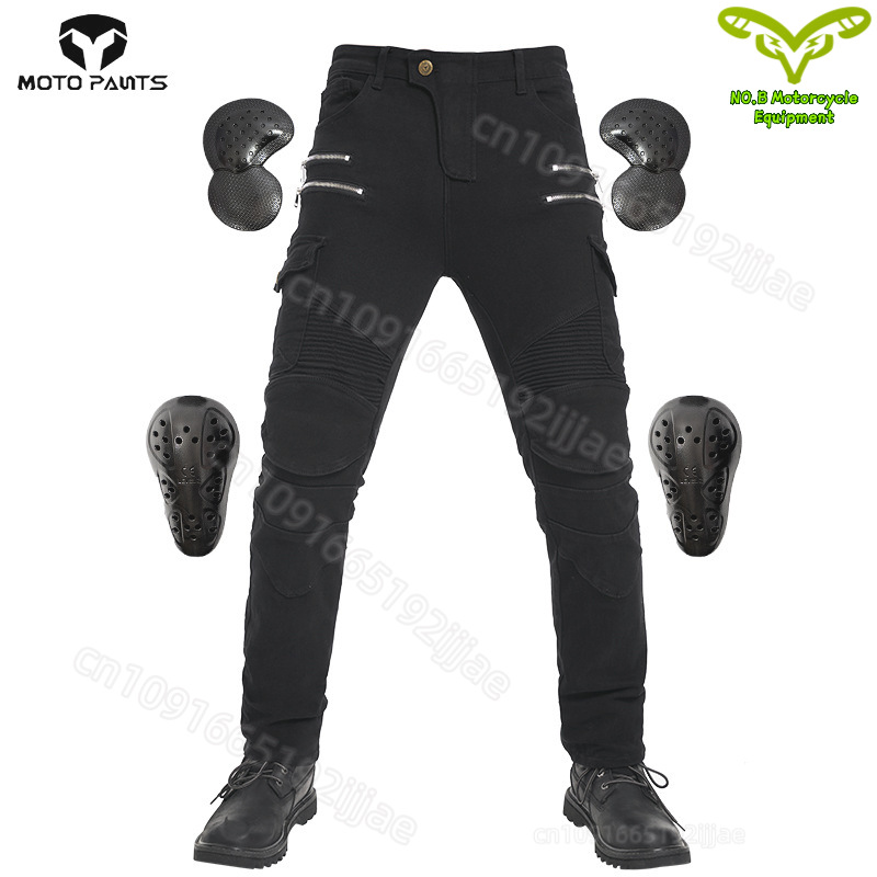 New Double Zipper Metal Style  - Motorcycle Gear Women Pants ulasan dan harga