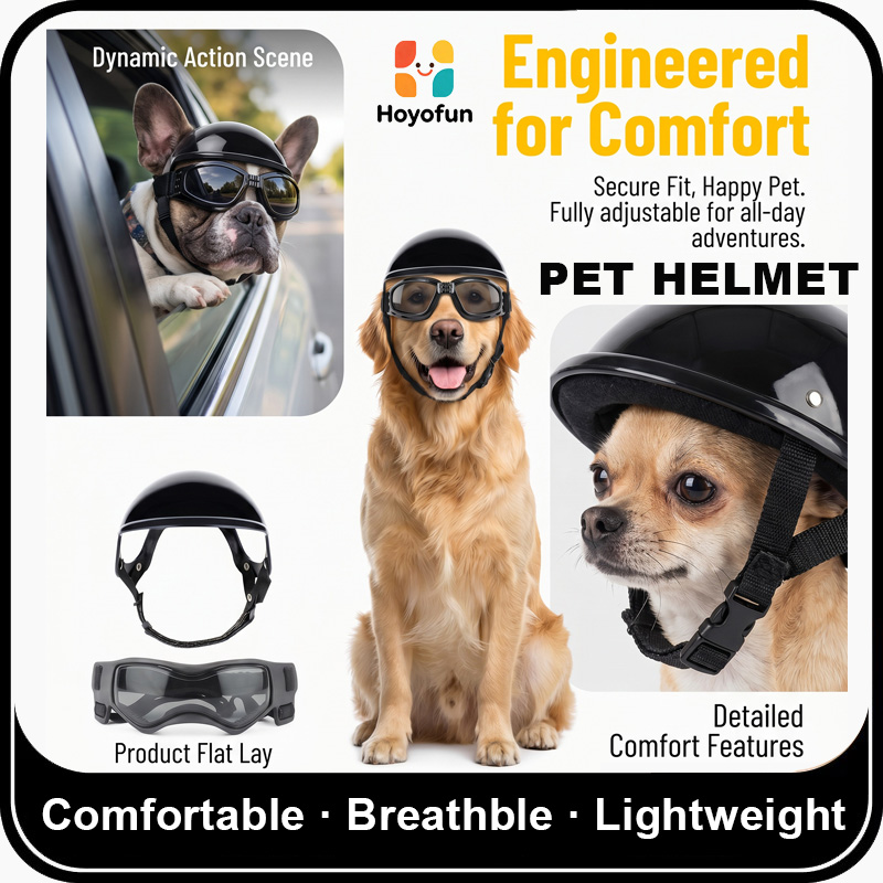 Dog Motorcycle Helmet Goggles  - Motorcycle Gear Dogs ulasan dan harga