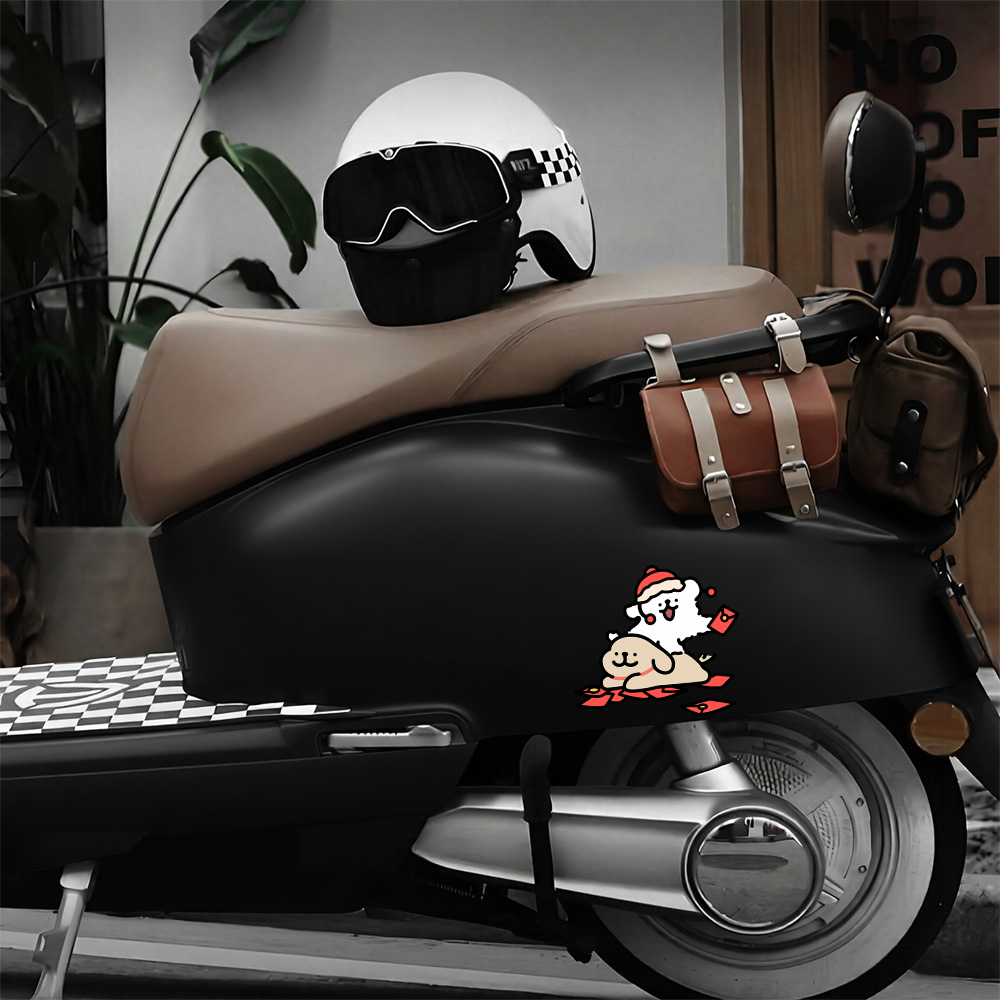 Cartoon Puppy Maltese Car Stic - Motorcycle Gear Dogs ulasan dan harga