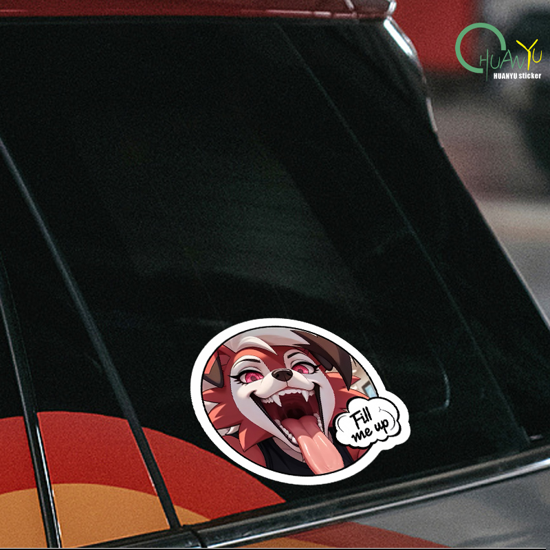 Car sticker fox dog head perso - Motorcycle Gear Dogs ulasan dan harga