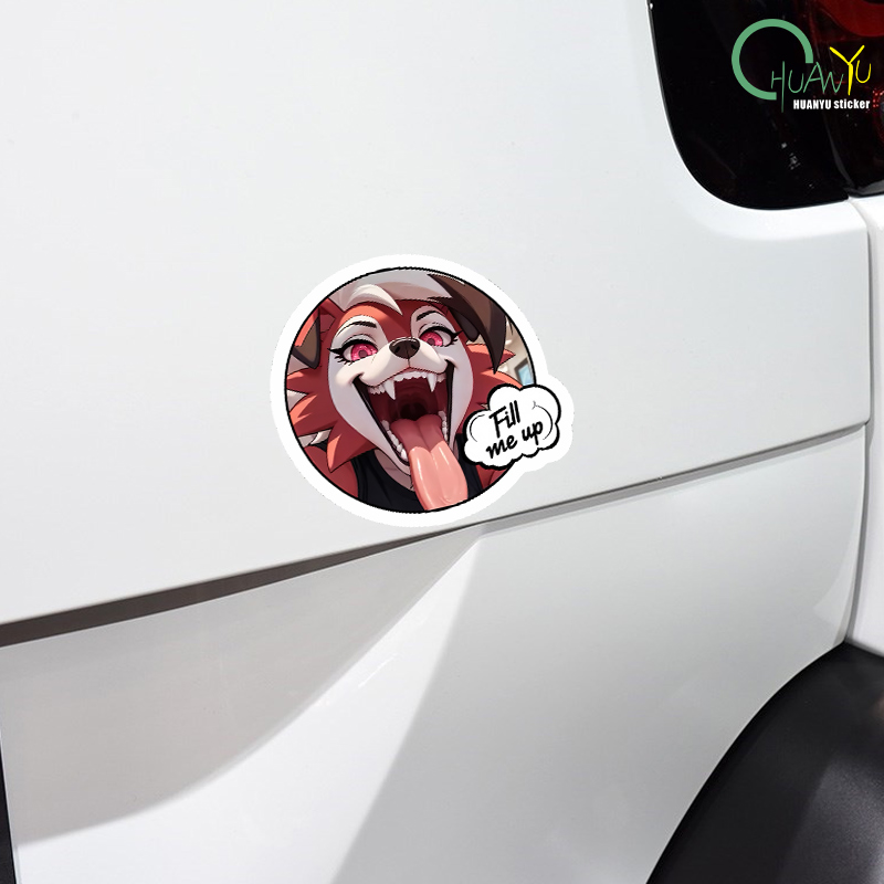 Car sticker fox dog head perso - Motorcycle Gear Dogs ulasan dan harga