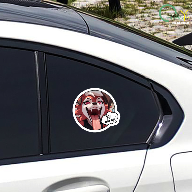 Car sticker fox dog head perso - Motorcycle Gear Dogs ulasan dan harga